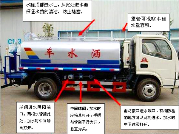 东风天龙后双桥洒水车操作注意事项 东风天龙后双桥洒水车操作注意事项